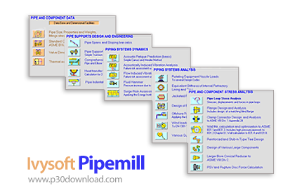 دانلود IvySoft Pipemill v4.0 - نرم‌افزار طراحی لوله‌کشی و آنالیز و تجزیه و تحلیل آن‌ها