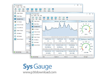 دانلود SysGauge Pro/Ultimate/Server v8.7.14 x86/x64 - نرم افزار پیشرفته نظارت بر عملکرد و میزان استف