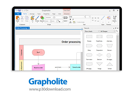 دانلود Grapholite v5.5.4 x64 + v4.0.1 - نرم افزار طراحی دیاگرام ها و نمودار های گرافیکی