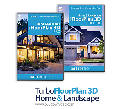 دانلود IMSI TurboFloorPlan 3D Home & Landscape Pro 2019 v20.0 + Deluxe - نرم افزار طراحی نمای خارجی 