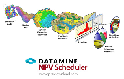 دانلود Datamine NPV Scheduler v4.30.55.0 - نرم افزار برنامه ریزی استخراج معدن روباز