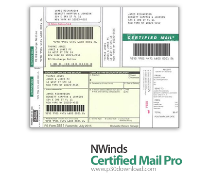 دانلود NWinds Certified Mail Pro v4.1.5 - نرم‌افزار پرکردن فرم‌های نامه سفارشی