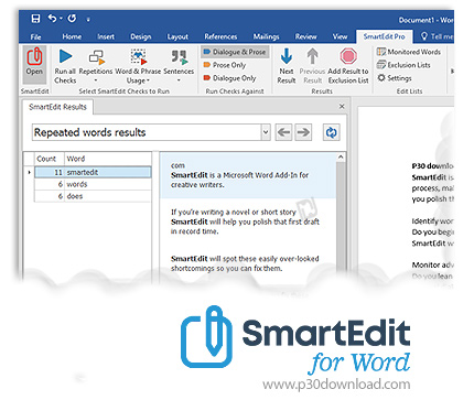 دانلود SmartEdit Pro for Word v8.0 - افزونه ویرایش مقالات و دیگر متون انگلیسی برای ورد