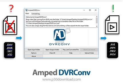 دانلود Amped DVRConv v2020 Buid 18959 - نرم افزار تبدیل فرمت فیلم دوربین های مداربسته به فرمت های وی
