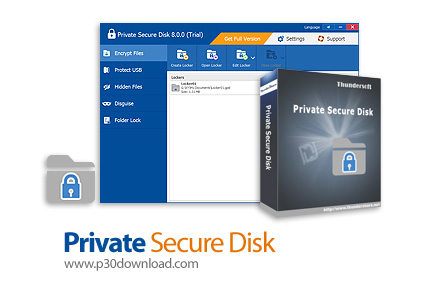 دانلود ThunderSoft Private Secure Disk v8.0.0 - نرم افزار محافظت از اطلاعات مهم با ایجاد یک درایو مج