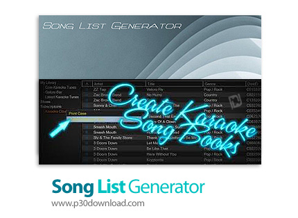 دانلود Karaosoft Song List Generator v5.2.3 - نرم افزار استخراج متن ترانه از آهنگ ها و ساخت یک کتاب 