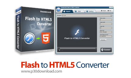 دانلود ThunderSoft Flash to HTML5 Converter v5.0 - نرم افزار تبدیل فایل های فلش به ویدئو های HTML5
