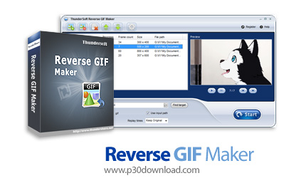 دانلود ThunderSoft Reverse GIF Maker v4.5 - نرم افزار معکوس کردن فایل های گیف