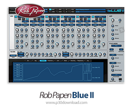 دانلود Rob Papen Blue2 v1.0.3e - افزونه VST سینتی سایزر برای صداسازی مبتنی بر نوسان ساز