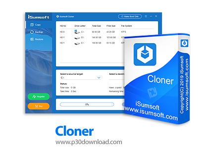 دانلود iSumsoft Cloner v3.1.1.7 - نرم افزار کلون و بکاپ گیری از سیستم عامل ویندوز و پارتیشن ها