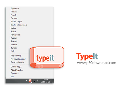 دانلود TypeIt Extended v1.3.1 - نرم افزار تایپ آسان و سریع کاراکتر های خارجی