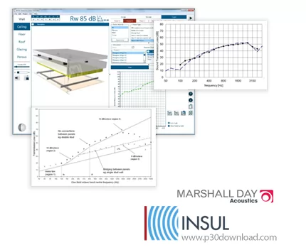 دانلود Marshall Day Acoustics INSUL v9.0.22 - نرم افزار پیش‌بینی عایق‌سازی صوت در دیوارها، کف، سقف و