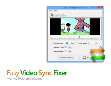 دانلود Easy Video Sync Fixer v1.3.4 - نرم افزار ایجاد هماهنگی و برطرف کردن مشکل تاخیر بین صدا و تصوی