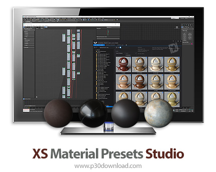 دانلود SIGERSHADERS XS Material Presets Studio v2.8 for 3ds Max 2013-2022 - مجموعه ای از متریال و پر