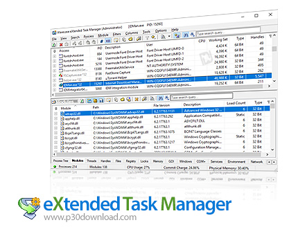 دانلود eXtended Task Manager Enterprise v2.15.1901.1 x86/x64 - نرم افزار Task Manager پیشرفته برای ب