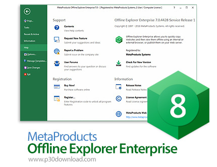 دانلود MetaProducts Offline Explorer Enterprise v8.4.0.4948 - نرم افزار مشاهده ی آفلاین صفحات وب