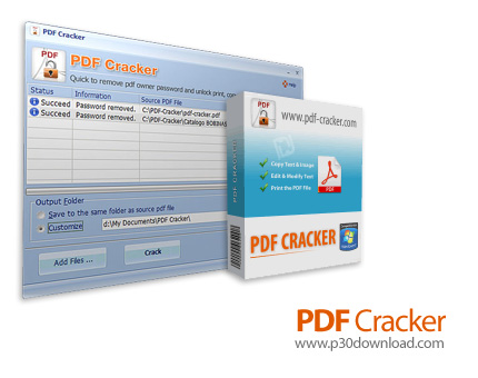 دانلود PDF Cracker v3.10 - نرم افزار رمزگشایی و حذف محدودیت های کپی و ویرایش فایل های پی دی اف