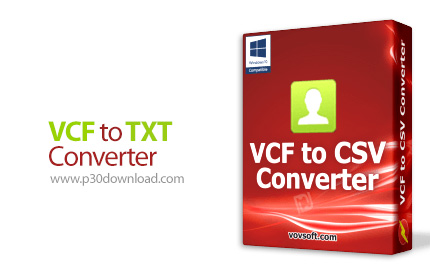 دانلود VovSoft VCF to TXT Converter v1.5 - نرم افزار استخراج اطلاعات مخاطبین از فایل VCF و ذخیره در 