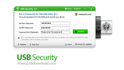 دانلود USB Security v3.0.0.93 - نرم افزار رمزگذاری درایو های یو اس بی و حافظه های جانبی