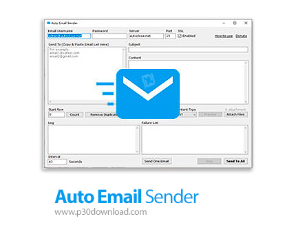 دانلود Auto Email Sender Pro v1.6 - نرم افزار ارسال خودکار ایمیل