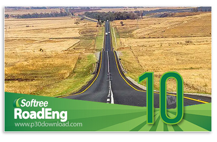 دانلود Softree RoadEng 10 v10.0.390 x64 + Tutorials - نرم افزار طراحی جاده، راه آهن و خط لوله
