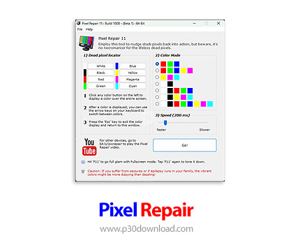 دانلود Pixel Repair v11.1.1.1008 Beta - نرم افزار تشخیص و تعمیر پیکسل های آسیب دیده صفحه نمایش