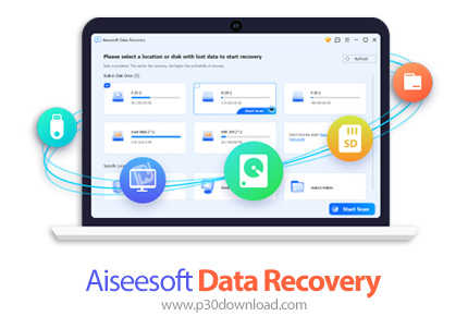 دانلود Aiseesoft Data Recovery v2.1.16 x64 - نرم افزار بازیابی اطلاعات از دست رفته یا حذف شده از دست