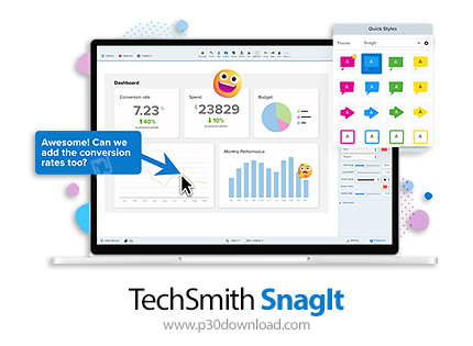 دانلود TechSmith Snagit 2025 v25.0.0.5691 x64 + Capture v2.1.4.608 x64 - نرم افزار عکس و فیلم برداری