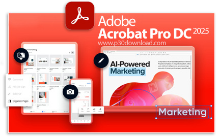 دانلود Adobe Acrobat Pro DC v2025.001.20435 x64 - اکروبات پرو، نرم افزار ساخت و مدیریت فایل‌های پی‌د