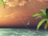 Sunset Beach 3D Screensaver and Wallpaper Screenshot 1