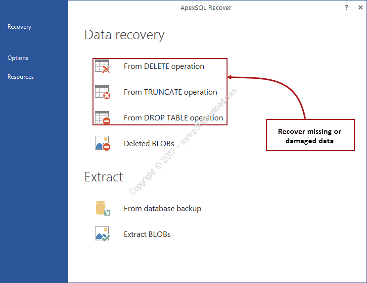 apex sql recovery