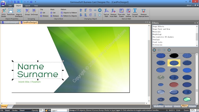 download the new Business Card Designer 5.12 + Pro