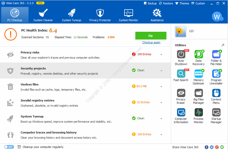 Wise Care 365 Pro 6.6.1.631 free