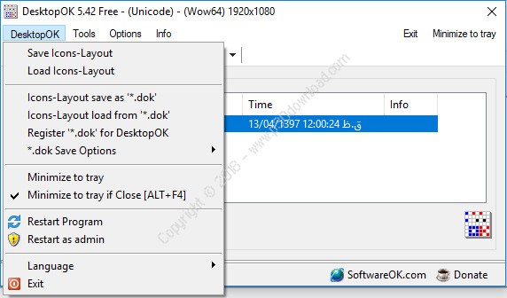 free DesktopOK x64 11.11 for iphone instal