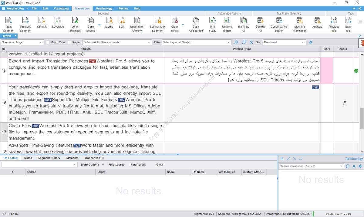wordfast pro 3 and pdf translation in mac
