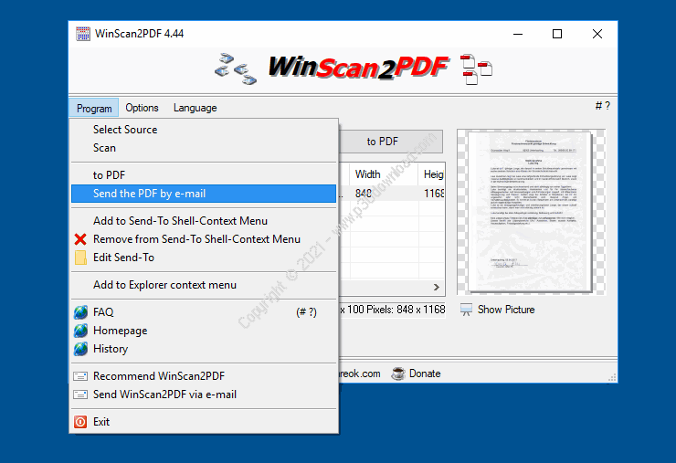 WinScan2PDF 8.61 download the last version for mac