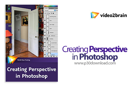 دانلود video2brain Creating Perspective in Photoshop - آموزش ایجاد پرسپکتیو در فتوشاپ