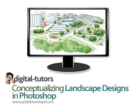 دانلود Digital Tutors Conceptualizing Landscape Designs in Photoshop - آموزش طراحی فضای چشم انداز بی