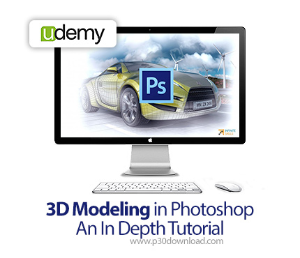 دانلود Udemy 3D Modeling in Photoshop - An In Depth Tutorial - آموزش مدلسازی سه بعدی در فتوشاپ