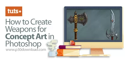 دانلود TutsPlus How to Create Weapons for Concept Art in Photoshop - آموزش ساخت تصاویر مفهومی در فتو