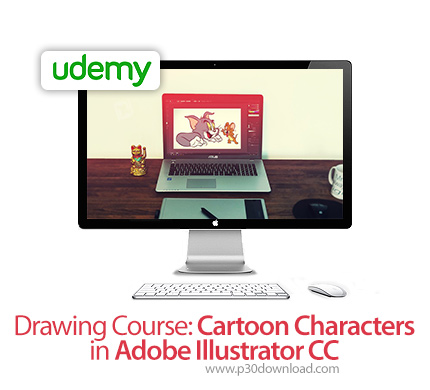 دانلود Udemy Drawing Course: Cartoon Characters in Adobe Illustrator CC - آموزش ایجاد کاراکترهای کار