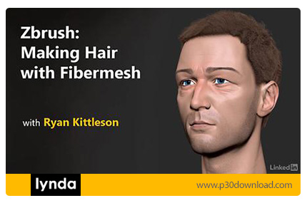 دانلود Lynda ZBrush: Making Hair with FiberMesh - آموزش نرم افزار زیبراش: آموزش ایجاد مو و رنگ آن