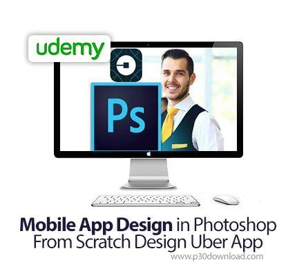 دانلود Udemy Mobile App Design in Photoshop From Scratch Design Uber App - آموزش طراحی ظاهر اپ موبای