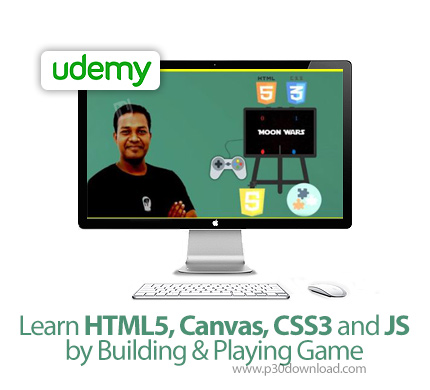 دانلود Udemy Learn HTML5, Canvas, CSS3 and JS by Building & Playing Game - آموزش اچ تی ام ال 5، کنوا