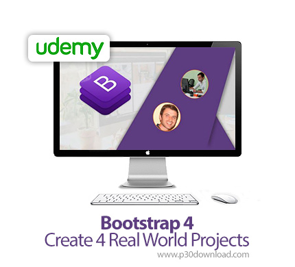 دانلود Udemy Bootstrap 4 - Create 4 Real World Projects - آموزش ساخت 4 پروژه واقعی با بوت استرپ 4