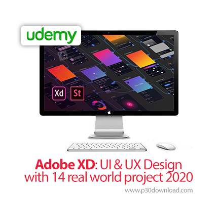 دانلود Udemy Adobe XD: UI & UX Design with 14 real world project 2020 - آموزش طراحی یو آی و یو ایکس 