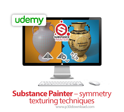 دانلود Udemy Substance Painter - symmetry texturing techniques - آموزش تکنیک های بافت تقارن در نرم ا