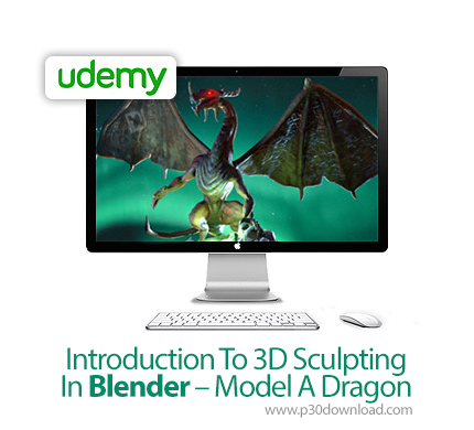 دانلود Udemy Introduction To 3D Sculpting In Blender - Model A Dragon - آموزش ساخت مجسمه سه بعدی با 