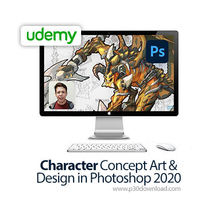 دانلود Udemy Character Concept Art & Design in Photoshop 2020 - آموزش طراحی و هنر مفهوم کاراکتر در ف