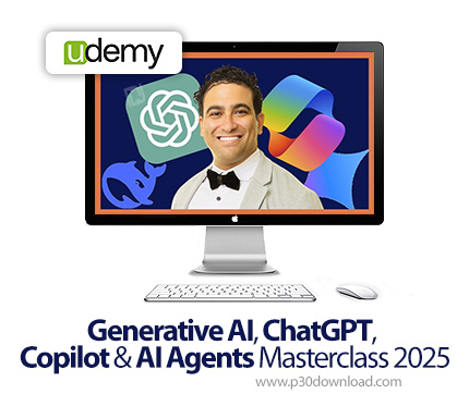 دانلود Generative AI, ChatGPT, Copilot & AI Agents Masterclass 2025 - آموزش کار با ابزارهای هوش مصنو